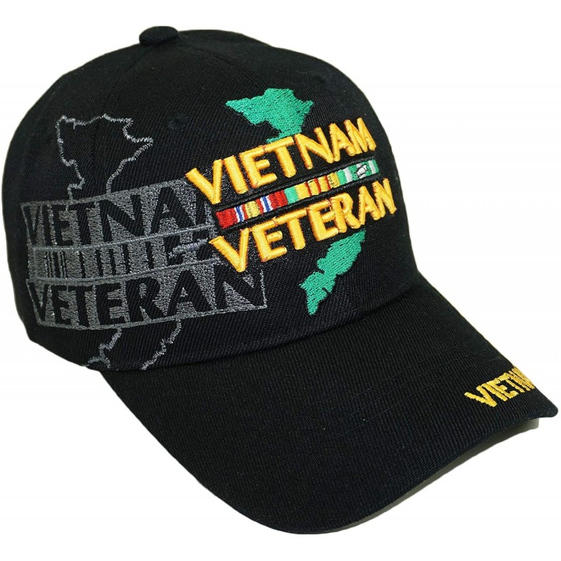 Baseball Caps U.S. Military Vietnam Veteran Official Licensed Embroidery Hat Army Veteran Baseball Cap - CD18HKDUE5L $36.97
