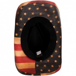 Cowboy Hats Classic American Flag Cowboy Hat - Antique Flag - CN12GSJM7TF $52.95