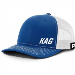 Baseball Caps Trump 2020 KAG Lower Left Back Mesh Hat- Trump Hat - Royal Blue / White Mesh - CS18XDREOOQ $40.67
