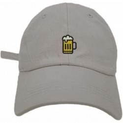 Baseball Caps Beer Style Dad Hat Washed Cotton Polo Baseball Cap - Lt.grey - CF187LQ2QXS $26.70