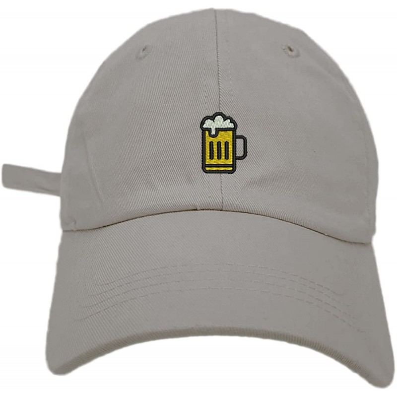 Baseball Caps Beer Style Dad Hat Washed Cotton Polo Baseball Cap - Lt.grey - CF187LQ2QXS $36.66