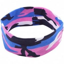 Headbands Camouflage Headband Headwear Sweatband - Rose Red - CN18CX0TM38 $15.26
