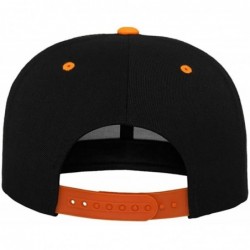 Baseball Caps Custom Hat. 6089 Snapback. Embroidered. Place Your Own Text - Orange/Black - CJ188Z6NGIS $36.77
