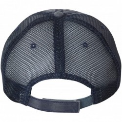 Baseball Caps Adult Where We Go One We Go All Embroidered Distressed Trucker Cap - Navy/ Navy - CK18HU9S4OK $38.52