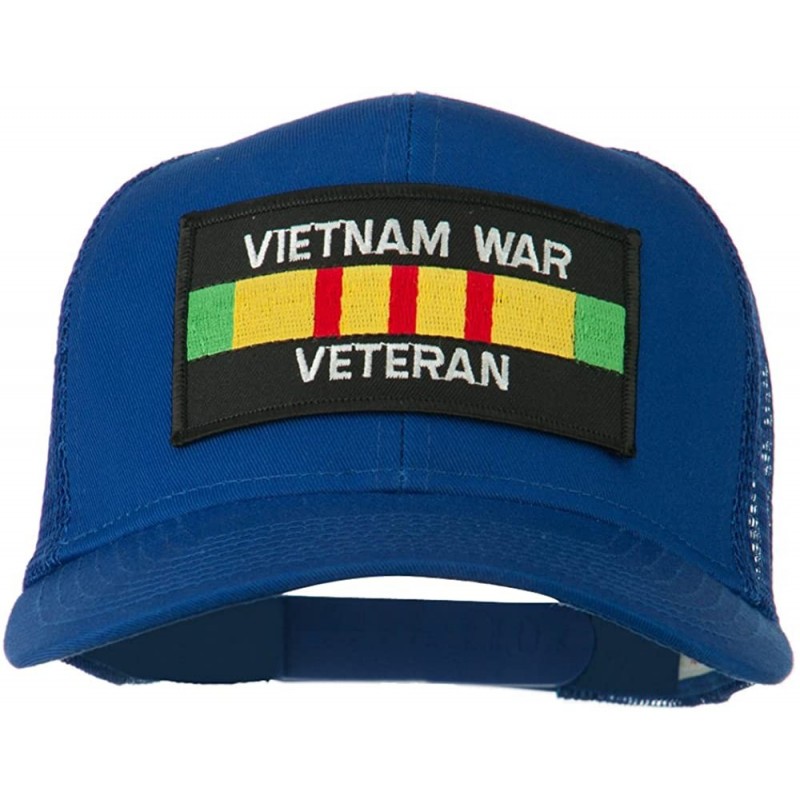 Baseball Caps Vietnam War Veteran Patched Mesh Cap - Royal - CW11Q3SSP2P $26.60