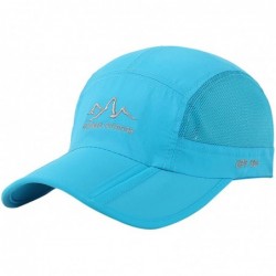 Baseball Caps Unisex Mesh Brim Tennis Cap Outside Sunscreen Quick Dry Adjustable Baseball Hat - B-light Blue - CM18D33ME7M $2...