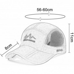 Baseball Caps Unisex Mesh Brim Tennis Cap Outside Sunscreen Quick Dry Adjustable Baseball Hat - B-light Blue - CM18D33ME7M $2...