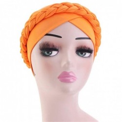 Skullies & Beanies Chemo Cancer Turbans Cap Twisted Braid Hair Cover Wrap Turban Headwear for Women - Single Braid a Sapphire...