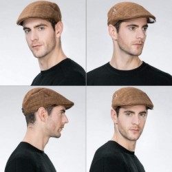 Newsboy Caps Wool Newsboy Cap Earflap Trapper Hat Winter Warm Lined Fashion Unisex 56-60CM - 99085_brown - CY18L95SHL6 $25.40