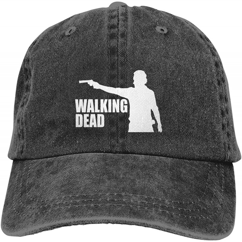 Baseball Caps The Walking Dead Men's&Women Unisex Distressed Caps with Adjustable Strap - Black - CH18R2HILWY $12.26