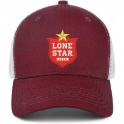 Visors Lone Star Logo Men's Women's Mesh Trucker Cap Adjustable Snapback Beach Hat - Burgundy-165 - C018WIMZ9LE $31.54