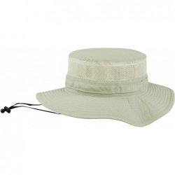 Bucket Hats Taslon UV Bucket Hat with Mesh Sides - Khaki - CN11LV4GS7Z $31.61