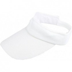 Sun Hats Women Adjustable Visor Sun Plain Hat Sports Cap Tennis Beach Hat - White - CU12MZ5R7OD $11.85