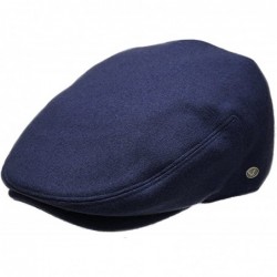 Newsboy Caps Men's Classic Newsboy Cap- Flat Ivy Hat- Snap Brim Herringbone Tweed Cap (X-Large- Navy) - C718787EQAI $31.23