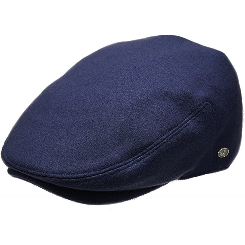 Newsboy Caps Men's Classic Newsboy Cap- Flat Ivy Hat- Snap Brim Herringbone Tweed Cap (X-Large- Navy) - C718787EQAI $22.85