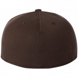 Baseball Caps Original Blank Flatbill Premium Fitted 210 Hat Cap Flex Fit Flat Bill Small/Medium - Brown (Small/Medium- Brown...