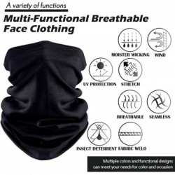 Balaclavas Face Cover Scarf UV Protection Neck Gaiter Scarf Sunscreen Breathable Bandana - Black - C7199N6UDDH $21.55