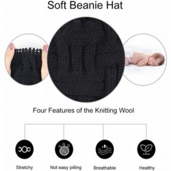 Skullies & Beanies Beanie Hat Ponytail BeanieTail - D Black+black - C318L3ZW8DU $13.90