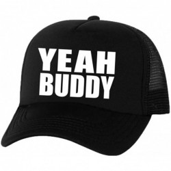 Baseball Caps Yeah Buddy Truckers Mesh Snapback hat - Black - CL11N97N9EH $35.19
