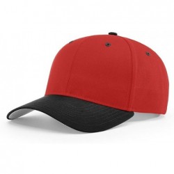 Baseball Caps 212 PRO Twill Snapback Flex Baseball HAT Blank FIT Cap - Red/Black - CG186A0YC9K $21.06