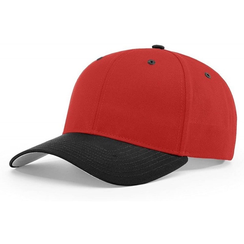 Baseball Caps 212 PRO Twill Snapback Flex Baseball HAT Blank FIT Cap - Red/Black - CG186A0YC9K $17.32