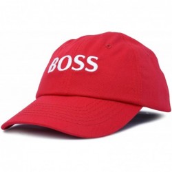 Baseball Caps BOSS Baseball Cap Dad Hat Mens Womens Adjustable - Red - CL18M9L25H6 $16.44