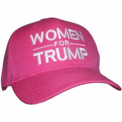 Baseball Caps Adult Embroidered Women for Trump Adjustable Ballcap - Dark Pink W/White Thread - CH18ZM823U5 $28.53