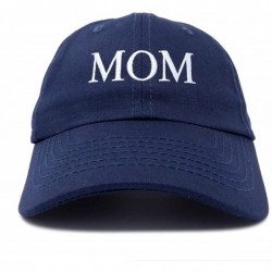 Baseball Caps Embroidered Mom and Dad Hat Washed Cotton Baseball Cap - Mom - Navy Blue - CR18Q7GTOUG $22.04