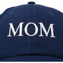 Baseball Caps Embroidered Mom and Dad Hat Washed Cotton Baseball Cap - Mom - Navy Blue - CR18Q7GTOUG $15.10