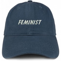 Baseball Caps Feminist Embroidered Brushed Cotton Adjustable Cap - Navy - CY12NDAORFM $25.57