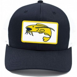 Baseball Caps Catfish Trucker Hat Navy - CI18CRY3RE3 $60.45
