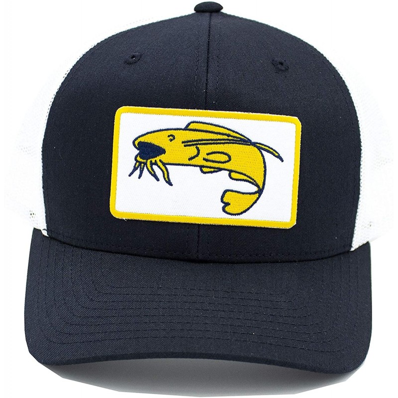 Baseball Caps Catfish Trucker Hat Navy - CI18CRY3RE3 $54.70