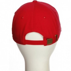 Baseball Caps Customized Letter Intial Baseball Hat A to Z Team Colors- Red Cap White Black - Letter H - CN18ET8THCI $24.74