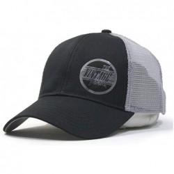 Baseball Caps Plain Cotton Twill Mesh Adjustable Snapback Low Profile Baseball Cap - Black/Gray - CJ124M4B96F $24.51