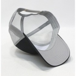 Baseball Caps Plain Cotton Twill Mesh Adjustable Snapback Low Profile Baseball Cap - Black/Gray - CJ124M4B96F $22.70