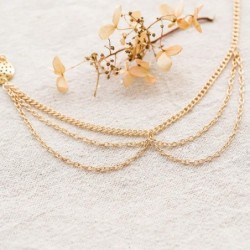 Headbands Wedding Bridal Head Chain for Women and Girl with Hollow Circle - CT182LQIUXM $18.11