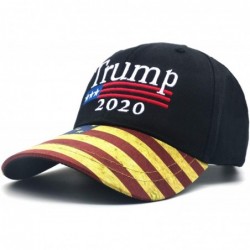 Baseball Caps Baseball Cap Low Profile American USA Flag Hat Adjustable Camo Mesh Unisex Caps - Trump Black - C318SGIUCMS $19.43