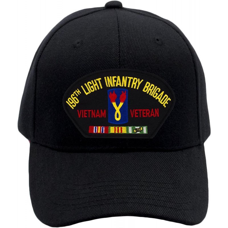 Baseball Caps 196th Light Infantry Brigade - Vietnam Hat/Ballcap Adjustable One Size Fits Most - Black - C718QWRIGXD $31.76