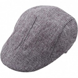 Newsboy Caps Men's Newsboy Hats Cotton Beret Cap- Casual Cabbie Flat Cap - Smoke Gray - C318G2U4WHZ $14.31