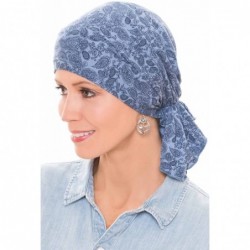 Skullies & Beanies Bamboo Large Slip-On Pre-Tied Scarf-Caps for Women with Chemo Cancer Hair Loss - CN18CLZOZ74 $29.73