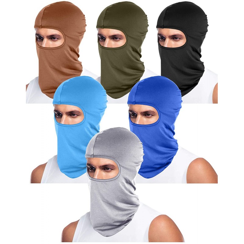 Balaclavas 6 Pieces UV Sun Protection Balaclava Full Face Mask Winter Windproof Ski Mask for Outdoor Motorcycle Cycling - C81...