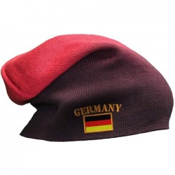 Skullies & Beanies Slouchy Beanie for Men & Women Germany Flag Embroidery Skull Cap Hats 1 Size - Red - CD18ZDNCWDL $24.01