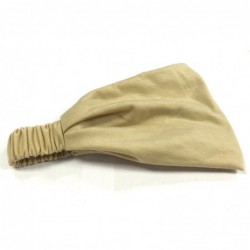 Cold Weather Headbands Wide Fabric Headband- Cream - Cream - C911TDGL4XB $20.16