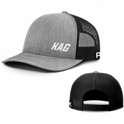 Baseball Caps Trump 2020 KAG Lower Left Back Mesh Hat- Trump Hat - Heather Front / Black Mesh - CG18XKK58ZT $35.00