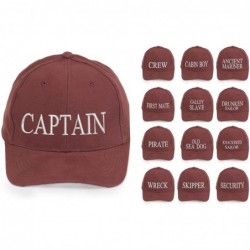 Baseball Caps Captain Cabin Boy Crew First Mate Yachting Baseball Cap Inscription Lettering Maroon White - Ancient Mariner - ...