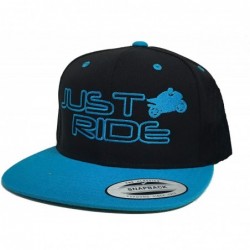 Baseball Caps Street Bike Hat Flat Bill Snapback - Blue - CA12DNULIZB $48.22
