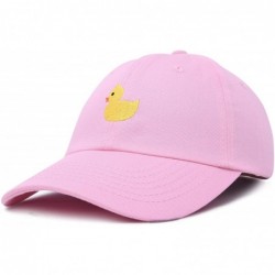 Baseball Caps Cute Ducky Soft Baseball Cap Dad Hat - Xxs / Xs / S - Light Pink - C718LXO5W0Q $23.57