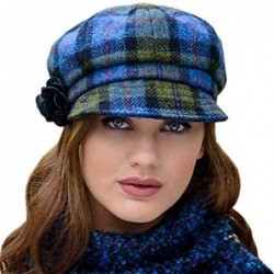 Newsboy Caps Blue and Green Plaid Ladies Newsboy Hat- Made in Ireland- One Size Fits Most - CA17X3HI3GS $95.34