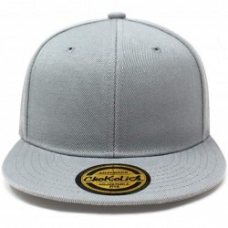 Baseball Caps Flat Visor Snapback Hat Blank Cap Baseball Cap - Grey - CE1862Y9WUZ $18.91