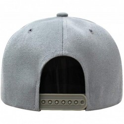 Baseball Caps Flat Visor Snapback Hat Blank Cap Baseball Cap - Grey - CE1862Y9WUZ $18.91